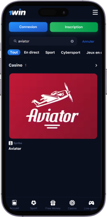 Capture d'écran du jeu Aviator