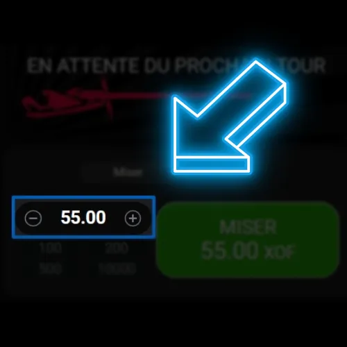 Choisissez le montant de la mise