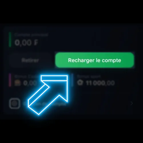 Connectez-vous à votre compte et cliquez sur le bouton "Dépôt".