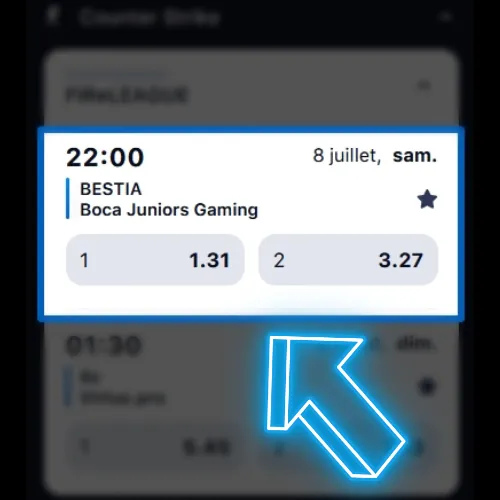 Placer un pari sur votre équipe préférée