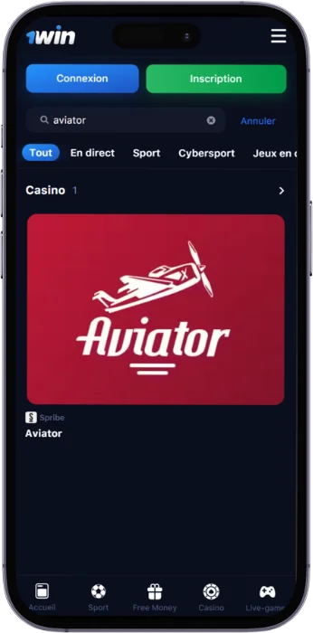 Capture d'écran du jeu Aviator